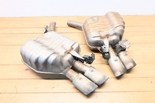 13-18 AUDI C7 S6 S7 Rear Right & Left Exhaust Muffler Quad Tip System Set OEM picture