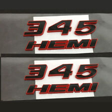 2x OEM Red 345 Emblems 345 3D Badge for 345 Badge Red Fram Genuine Parts picture