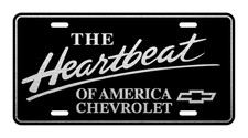 Laser Engraved Heartbeat Of America license Plate picture