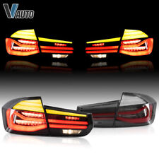 2*VLAND Black Clear LED Tail Lights For 2012-2018 BMW M3/3 series Sedan F30 F35 picture