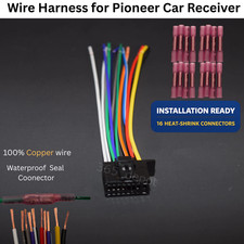 POWER WIRE HARNESS FOR PIONEER DEHS4000BT DEH-S4000BT Kit With Connectors picture
