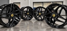 20 FERRARI F8 TRIBUTO Factory OEM STOCK Gloss Black GENUINE RIMS WHEELS 861242 picture