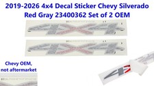 2019-26 4x4 Decal Sticker Chevy Silverado Red Gray 23400362 Set of 2 OEM picture