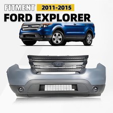 For 2011-2015 Ford Explorer Complete Front Bumper Grille Assembly w/ Foglight picture