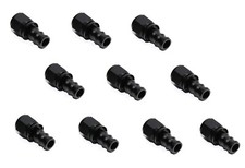 10PC 12AN AN-12 Straight Swivel Fuel Oil Gas Line Push-on Hose End Fitting Black picture
