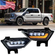 For Ford F150 2021 2022 2023 LED Bumper Fog Light w/DRL , Amber Turn Signal Lamp picture