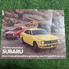 1973 Subaru Coupe Wagon Sedan 1-page Vintage Sales Brochure Leaflet Sheet picture