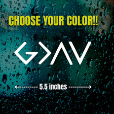 God Is Greater Than The Highs And Lows Sticker Christian Vinyl Decal Car Window picture