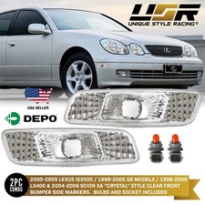 DEPO Front Clear Bumper Side Markers For 1998-2004 Lexus GS300 / 2001-2005 IS300 picture