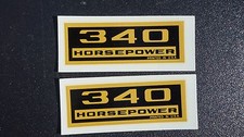 1963 Chevrolet Corvette L76 327 340hp 340 Horsepower Valve Cover Decal Pair picture