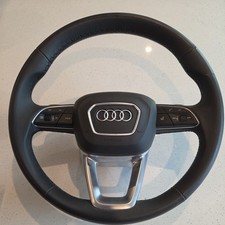 2018-2025 AUDI Genuine OEM Black Leather Heated Steering Wheel A4 S4 A5 Q5 Q7 Q8 picture