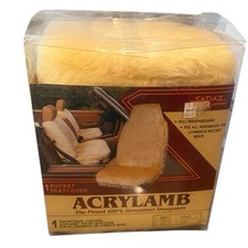 VINTAGE SAGAZ ACRYLAMB BUCKET SEAT COVER SUPER STRETCH picture
