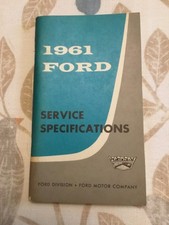 Original 1961 Ford Service Specifications Manual Thunderbird Falcon Truck Van picture