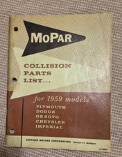 1959 Chrysler DeSoto Plymouth Dodge Imperial OEM Mopar Collision Parts Catalog picture