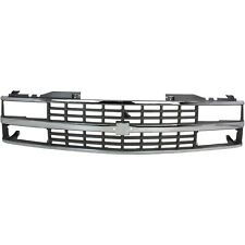 Grille For 1988-93 Chevy C K 1500 Chrome Shell With Black Insert Dual Headlight picture