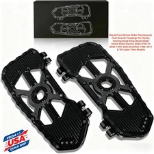 Latest Front Driver Floorboards Footpegs for Harley Touring 1999-2025 Black picture