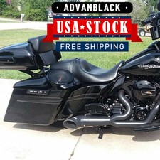 Advan Vivid Black Extended Side Cover Pinstripes For 14+ Harley Davidson Touring picture