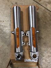New In Box Pair of Harley Davidson OEM Factory Chrome Fork Sliders 2000 & Later picture