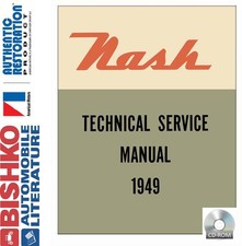 1949 AMC Nash 600, Ambassador 6 Factory Shop Service Manual CD picture