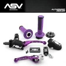 NEW YAMAHA YZ125 YZ250 YZ250F YZ450F YZ YZF ASV LEVERS EMIG F4 PRO PACK PURPLE picture
