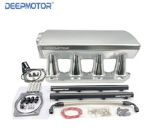 Deepmotor Intake Manifold Fuel Rail Kit for Nissan 5.6 V8 VK56DE Silver picture