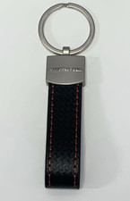 New Benz C63 C55 C43 S65 Chrome Ring Keychain With Red Stitches AMG Racing Sport picture