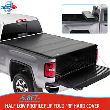 5.7FT Hard Tonneau Cover Low Profile FRP For 2009-2018 Dodge Ram 1500 Truck Bed picture