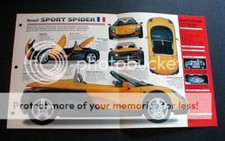 1997 RENAULT SPORT SPIDER UNIQUE IMP BROCHURE '97 picture