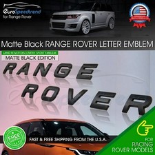 Range Rover Letters Emblem Fit Rover Matte Black Hood Sport Rear Badge Tailgate picture