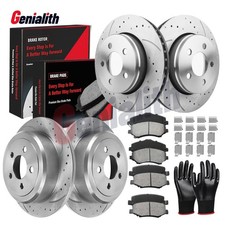 8pc Front Rear Drilled Rotors Brake Pads for 2008-2012 Jeep Liberty Dodge Nitro picture