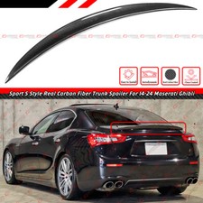 For 2014-2024 Maserati Ghibli Sport S Style Real Carbon Fiber Trunk Spoiler Wing picture