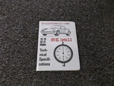 1978-1981 Porsche 911SC Turbo 3.3L Service Specifications Manual 1979 1980 picture