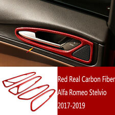 4pc Real Carbon Fiber Inner Door Handle Cover Fit For Alfa Romeo Stelvio 2017-19 picture
