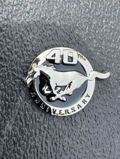 2004 FORD MUSTANG 40TH ANNIVERSARY CELEBRATION METAL SELF STICK BADGE EMBLEM picture