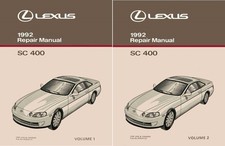 1992 Lexus SC 400 Factory Shop Service Manual picture