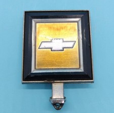 1970s-80s Chevy Truck Front Hood Emblem Ornament Chevrolet Bowtie picture