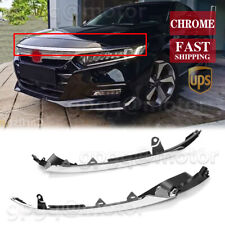 For Honda Accord 2018-2020 2x Front Bumper Grille Chrome Molding Headlight Trim picture