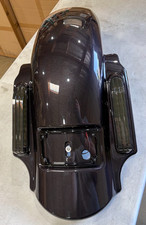 OS&D Advanblack Vivid Black Dominator Stretched Rear Fender For 2014-2023 HD picture