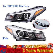 1 Pair Halogen Headlights Headlamps for 2017 2018 Kia Forte Left+Right picture