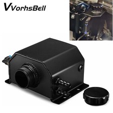 1L Black Aluminum Coolant Radiator Overflow Reservoir Expansion Tank Universal picture