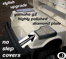 Yamaha G2 & G9 Golf Cart Diamond Plate Bagwell Floor & No Step Cover 3 pc kit picture