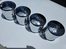 4 Used Pacer Wheels CHROME CENTER CAPS w/RUST-DENTS A89-8102HM 102HM 89-8102 4.5 picture