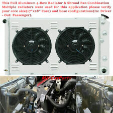 4Row Radiator&Shroud Fan For 1965-1974 Cadillac DeVille & 1966-1977 Olds Cutlass picture