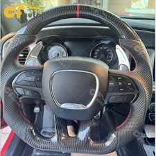 Real Carbon Fiber Heated Steering Wheel Fit 2015- 2025 Dodge Charger Challenger picture