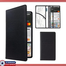 Car Registration and Insurance Card Holder Women and Men, BlackColor: black picture