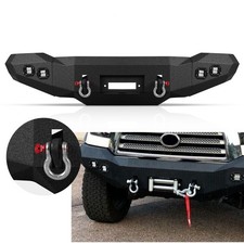 Fits 2007-2013 Toyota Tundra Front Bumper Steel Winch Ready w/ D Rings & Lights picture