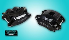 GM metric front disc brake calipers dual twin piston md154 pads black picture