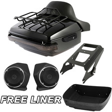 King Trunk Pad Mount Rack Light Speakers For Harley Street Glide 2009-13 12 picture