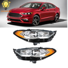 For Ford Fusion 2017 2018 2019 LH+RH Headlights w/LED DRL Headlamps Clear Lens picture