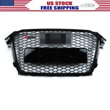 Honeycomb Sport Mesh RS4 Style Hex Grille Grill Black For 13-16 Audi A4 S4 B8.5 picture